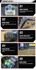 Big Power Diesel Engine Field Mower – 80 cm / 120 cm Cutting Width Crawler Lawn Mower - Image 2