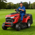 38″ 12.4 HP 452 cc Gasoline Self‑Propelled Ride‑On Lawn Mower with LED Headlights