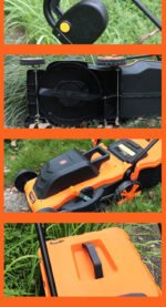 Corded Electric Lawn Mower with 5 Cutting Height Grade, Folding Handle, Grass Box, 230V - Image 4