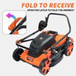 Corded Electric Lawn Mower with 5 Cutting Height Grade, Folding Handle, Grass Box, 230V - Image 2