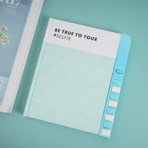 Stylish cartoon-design hardcover notebook - blue.